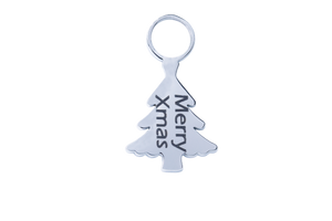 SILVER Merry Xmas Charm