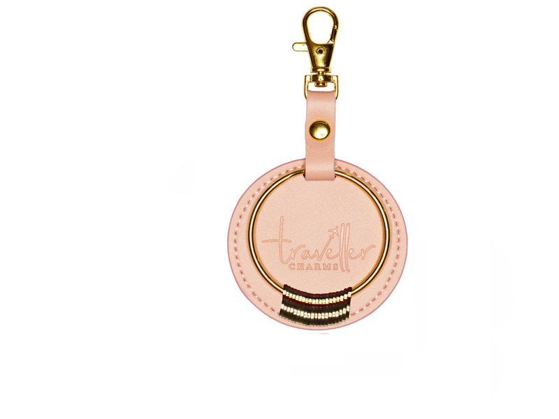 GOLD Starter Set - Key Chain & 25 Engraved Travel Charms - Traveller Charms