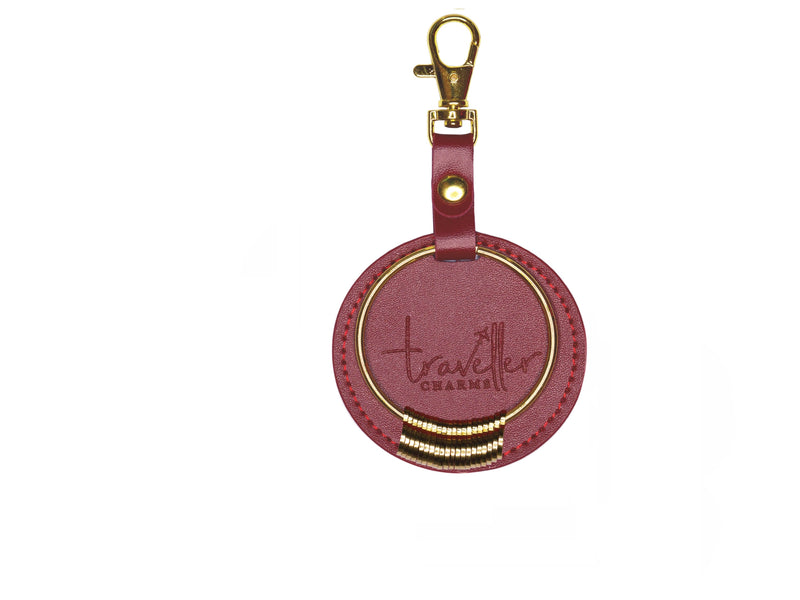GOLD Starter Set - Key Chain & 25 Engraved Travel Charms - Traveller Charms