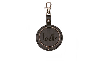 SILVER Gift Set - Key Chain & 1 Engraved Travel Charms - Traveller Charms