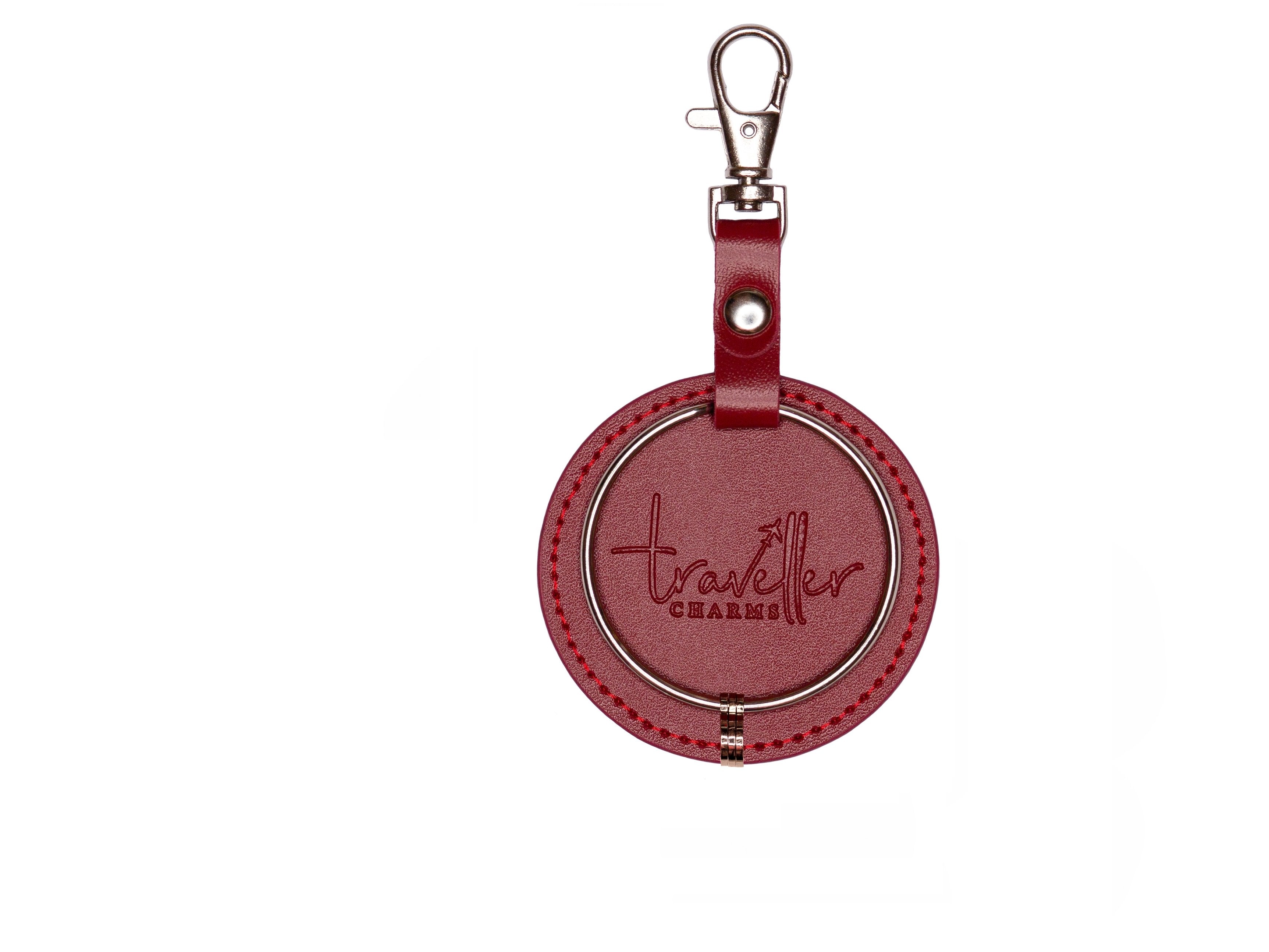 SILVER Gift Set - Key Chain & 3 Engraved Travel Charms - Traveller Charms